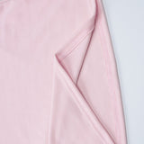 Mini abito asimmetrico con scollo a V, maniche lunghe e vita sottile