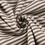 Blusa in maglia aderente a righe con scollo rotondo e schiena scoperta