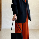 Blazer casual vintage a maniche lunghe