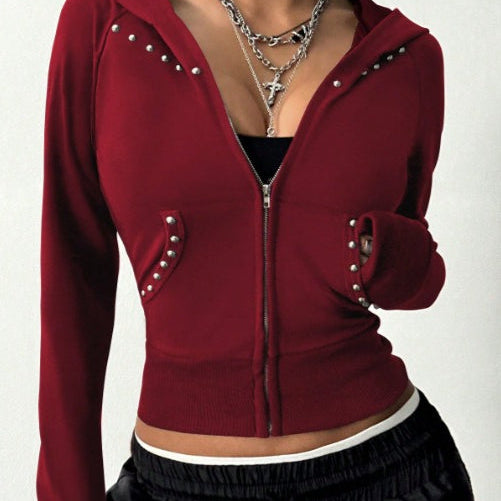 Felpa con cappuccio stampata slim fit minimalista