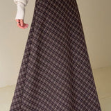 Gonna a vita alta a quadri retrò