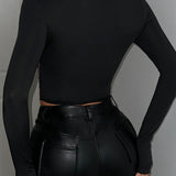 Blusa bustier trasparente in rete leopardata sexy