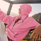 Felpa sportiva corta con coulisse