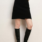 Minigonna a trapezio in lana