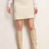 Minigonna a trapezio in lana