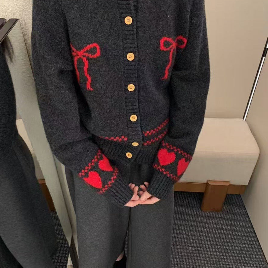 Cardigan con fiocco frontale dalla vestibilità rilassata