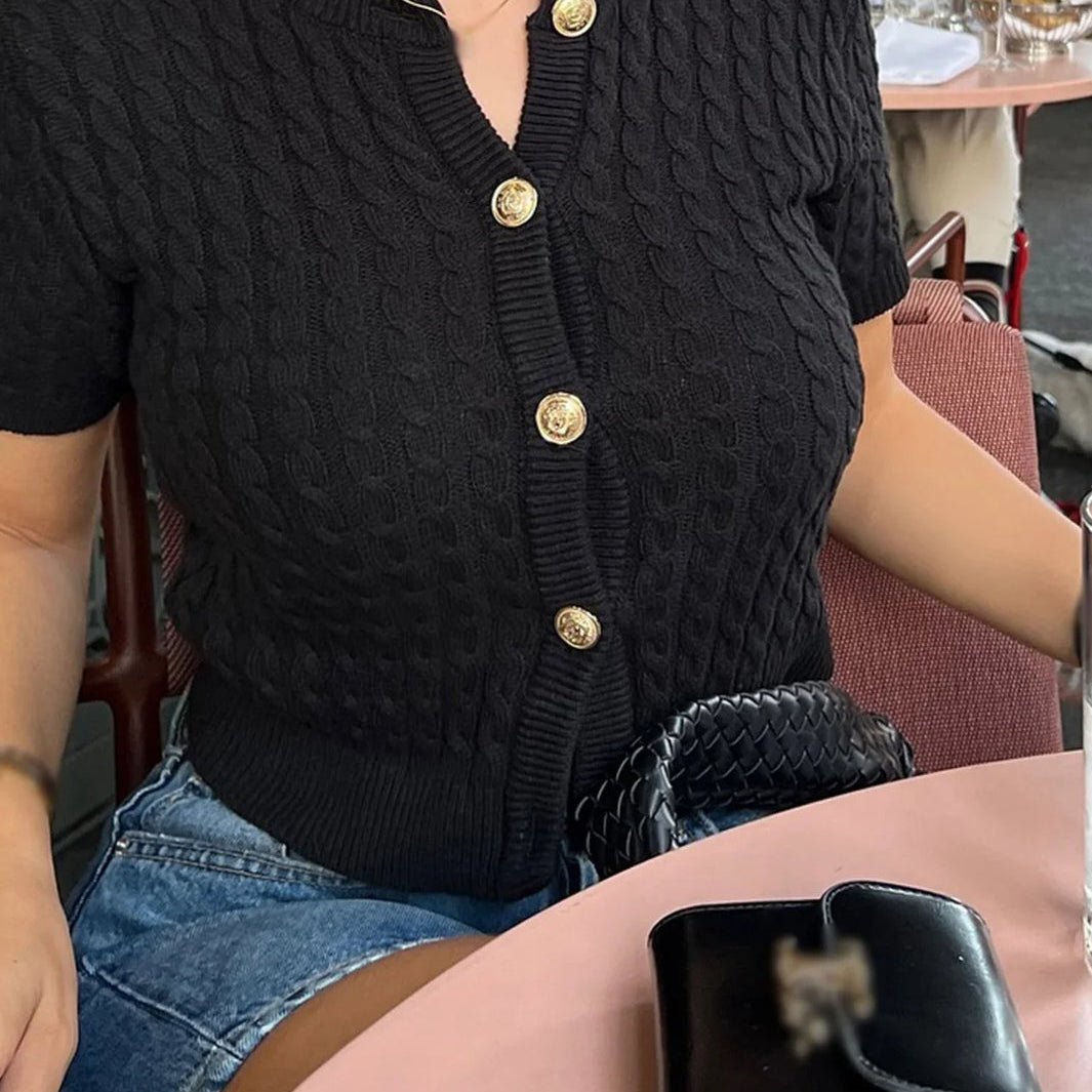 Cardigan in maglia a righe