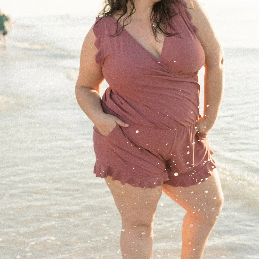 Tuta da donna – Taglio aderente – Scollo avvolgente – Asciugatura rapida – Tessuto traspirante