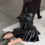 Gonna lunga vintage a sirena a vita alta