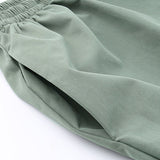 Pantaloni cargo casual larghi con coulisse in vita