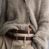 Cardigan a maniche lunghe con bottoni e scollo a V