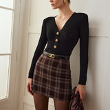 Minigonna in tweed scozzese