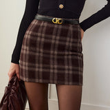 Minigonna in tweed scozzese