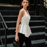 Gilet su misura in raso con bottoni