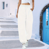 Pantaloni da jogging da donna – Vestibilità comoda – Maglia morbida – Vita elasticizzata – Orlo affusolato