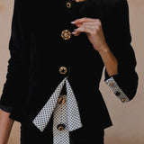 Completo da ufficio in due pezzi con gonna midi monopetto