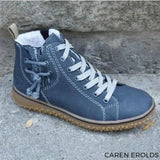 Stivali alti fino al ginocchio da donna - Pelle idrorepellente - Fodera calda - Chiusura con lacci e cerniera