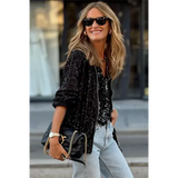 Giubbotto bomber da donna – Vestibilità rilassata – Texture con paillettes – Chiusura con zip