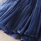 Gonna midi da donna – Tulle leggero – Vita arricciata – Taglio fluido con volant a strati