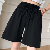 Pantaloncini da donna – Vestibilità comoda – Vita elasticizzata – Fibre naturali traspiranti