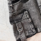 Gonna in denim alla moda a trapezio con tasche per donna