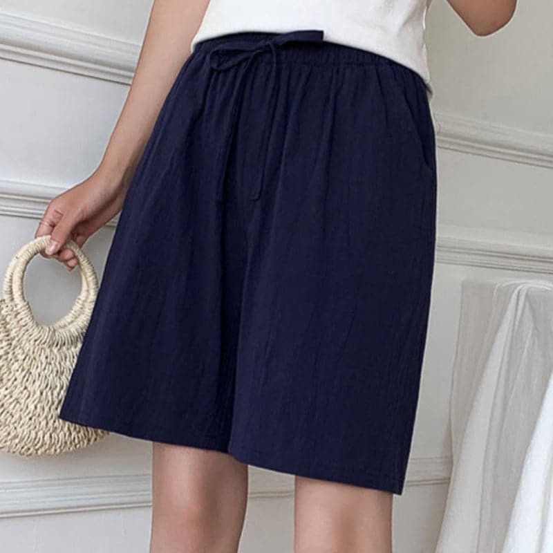 Pantaloncini da donna in cotone - Vita elasticizzata - Classici e comodi