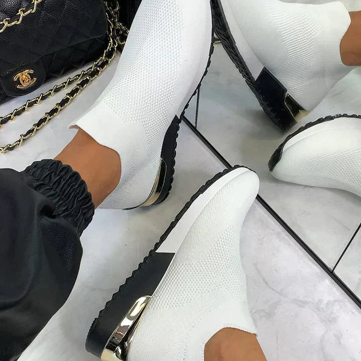 Sneakers da donna - Slip-On Comfort - Mesh traspirante - Suola antiscivolo