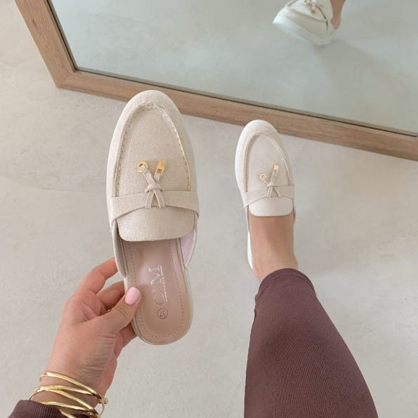 Mocassini da donna – Scarpe slip-on – Suola comoda – Elegante fiocco decorativo