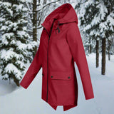 Impermeabile da donna con cappuccio, elegante, resistente alle intemperie e comodo