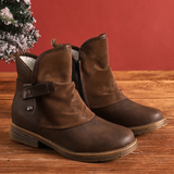 Stivali da donna - Punta tonda - Comodo tacco basso - Stile casual chic