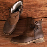 Stivali da donna - Punta tonda - Comodo tacco basso - Stile casual chic