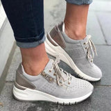 Sneakers con zeppa da donna – Supporto ortopedico – Tessuto traspirante – Stile casual