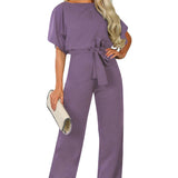 Tuta da donna – Vestibilità comoda – Gambe larghe – Vita regolabile – Tessuto leggero