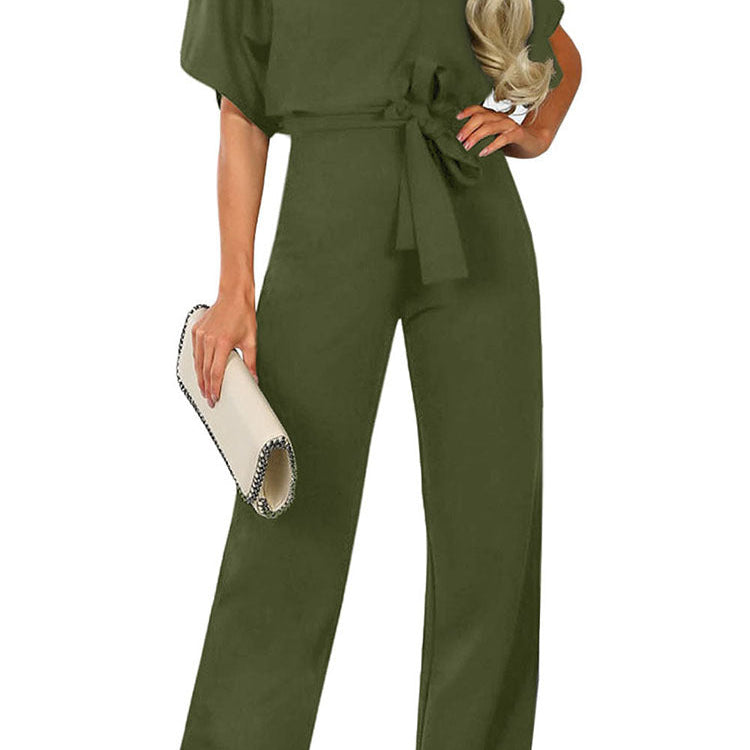 Tuta da donna – Vestibilità comoda – Gambe larghe – Vita regolabile – Tessuto leggero