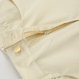 Gonna midi da donna – 100% cotone – Vestibilità slim – Vita alta – Elegante spacco frontale