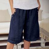 Pantaloncini da donna – Vestibilità comoda – Vita elasticizzata – Fibre naturali traspiranti