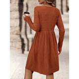 Abito da donna – Maglia morbida – Vestibilità comoda – Maniche lunghe – Scollo a V