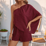 Tuta da donna – Monospalla – Tessuto testurizzato – Vestibilità comoda