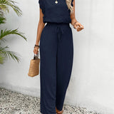 Completo da casa da donna – Top in pizzo senza maniche – Pantaloni a gamba larga con coulisse regolabile