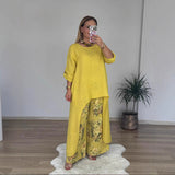 Tunica da donna – Vestibilità ampia – Cotone traspirante – Maniche lunghe – Orlo asimmetrico