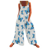 Tuta da donna – Vestibilità ampia – Gambe larghe – Senza maniche – Tessuto leggero e traspirante