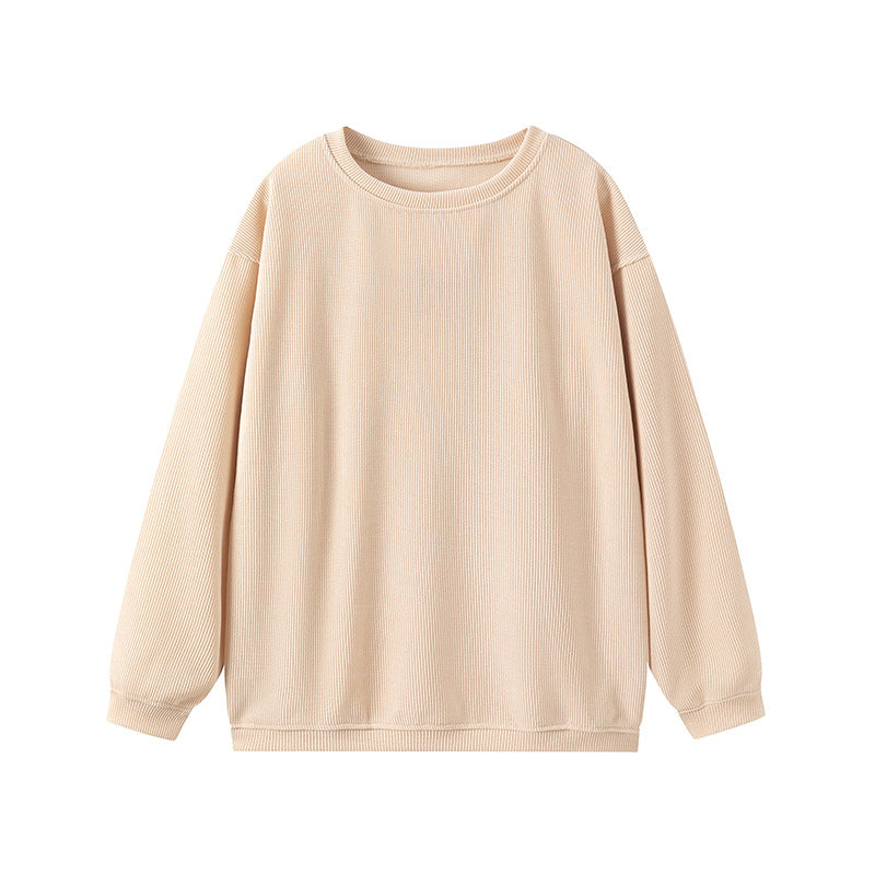 Maglione da donna – Vestibilità rilassata – Maglia a coste – Maniche lunghe e girocollo