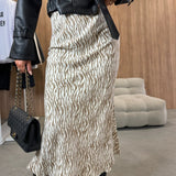 Gonna midi da donna – Vita alta – Taglio svasato – Stampa audace