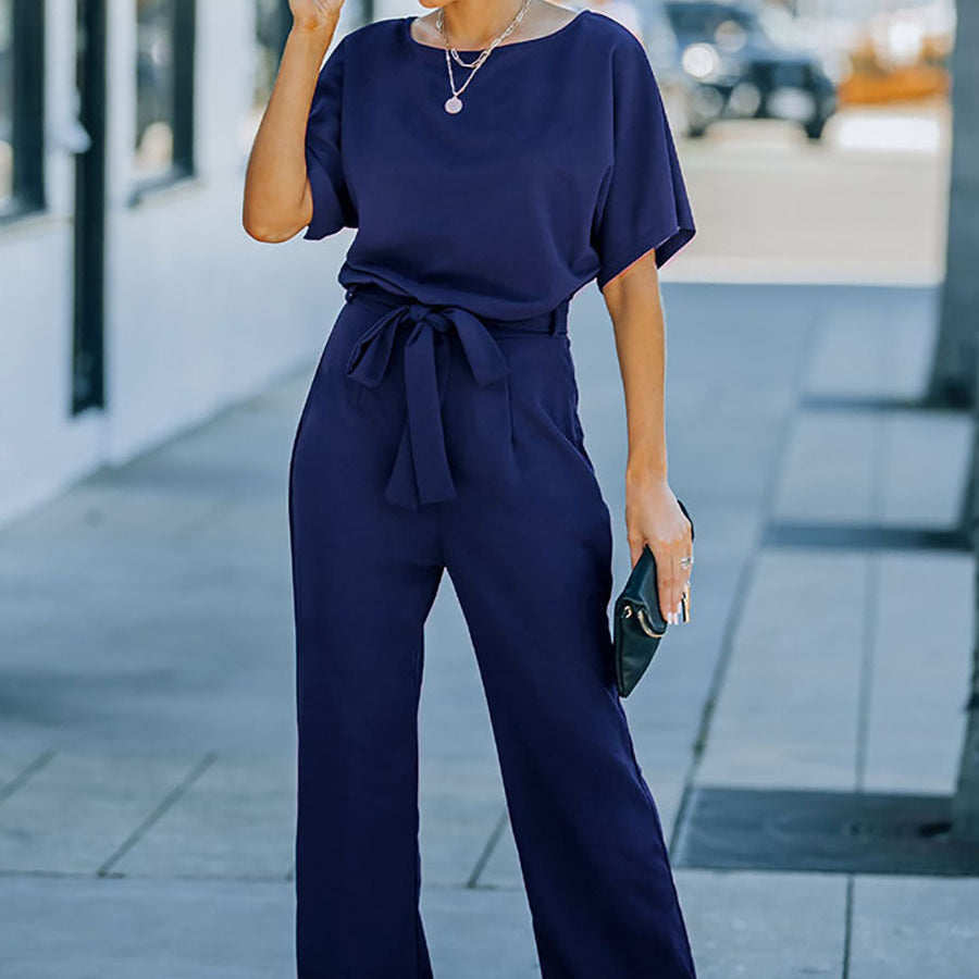 Tuta da donna – Vestibilità comoda – Gambe larghe – Vita regolabile – Tessuto leggero