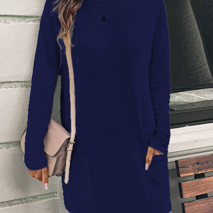 Felpa da donna – Vestibilità comoda – Cotone morbido – Girocollo – Tasche sui fianchi