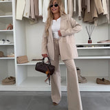 Giacca blazer da donna – Vestibilità oversize – Doppiopetto – Spalle strutturate