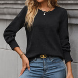 Felpa da donna – Maglia morbida – Vestibilità rilassata – Motivo testurizzato – Scollo rotondo