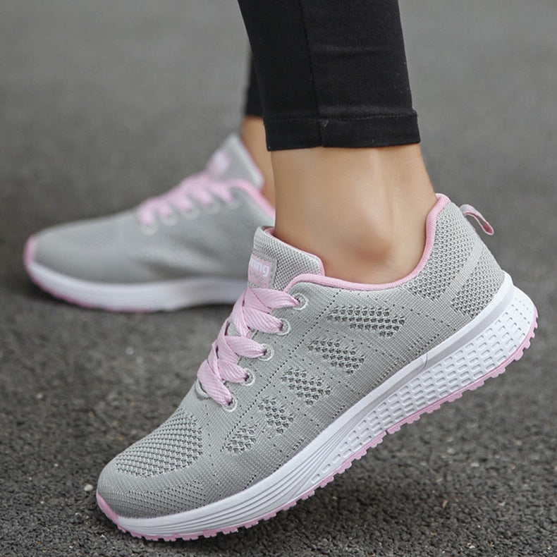 Sneakers da donna – Rete traspirante – Supporto ottimale – Chiusura con lacci antiscivolo