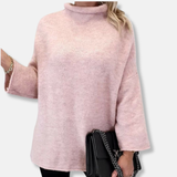 Maglione da donna - Maglia morbida - Collo alto - Lunghezza fianchi