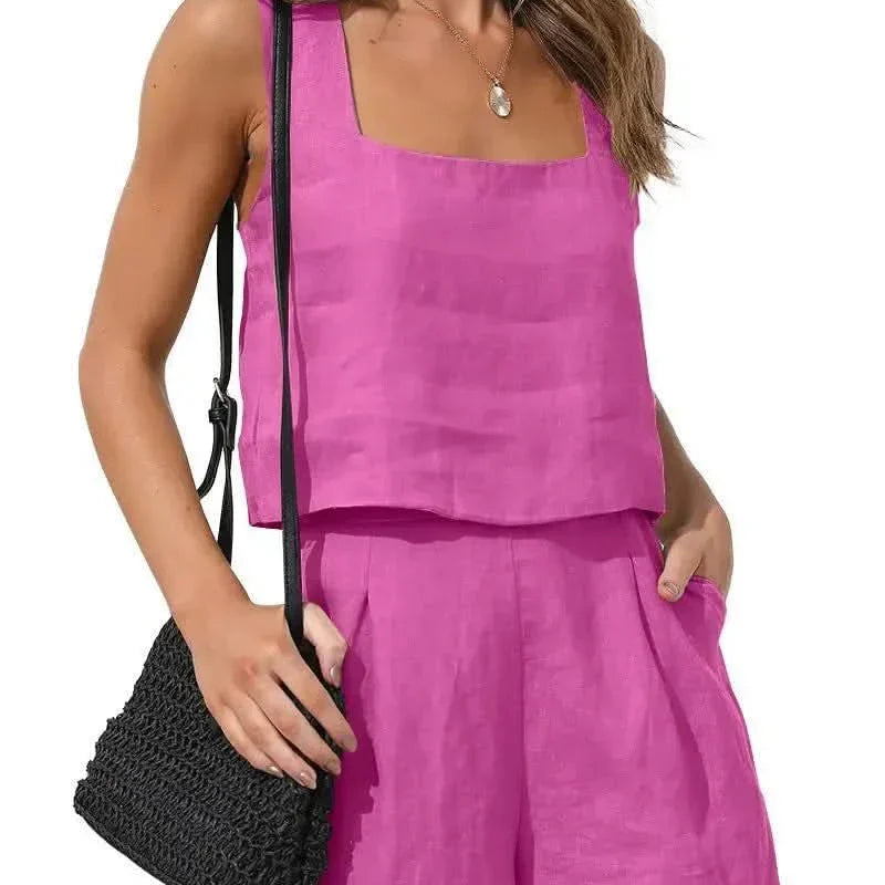 Completo da donna - Giacca elegante e pantaloncini - Tessuto leggero - Taglio moderno